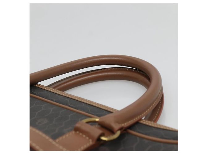 Borsa da lavoro in tela a nido d'ape Christian Dior PVC nera e oro Auth BA3097 - vista 8