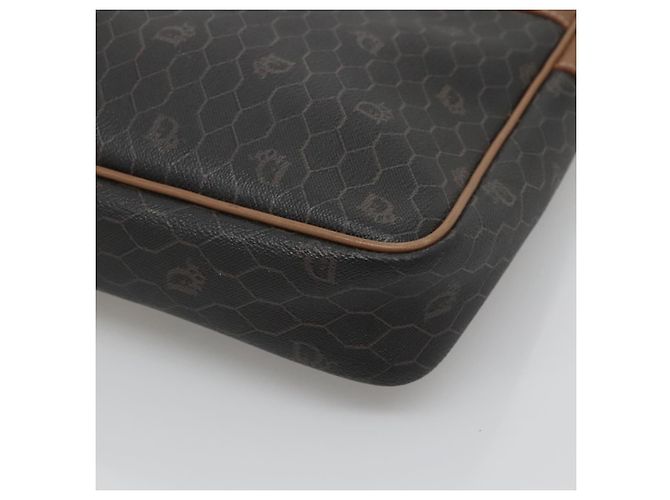 Borsa da lavoro in tela a nido d'ape Christian Dior PVC nera e oro Auth BA3097 - vista 9