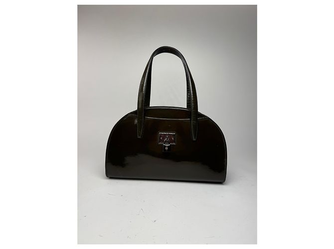 Vintage Loewe Patentasche grün - Ansicht 15