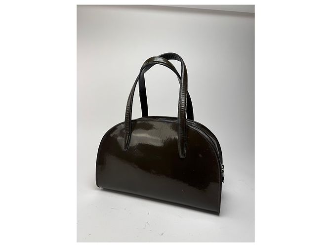 Vintage Loewe Patentasche grün - Ansicht 2
