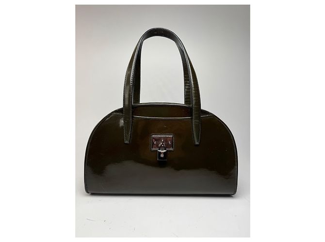 Vintage Loewe Patentasche grün - Ansicht 7
