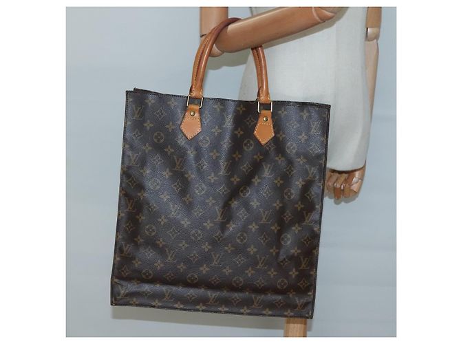 LOUIS VUITTON Borsa a Mano Sac Plat Monogram M51140 LV Auth yk18556 Monogramma - vista 19
