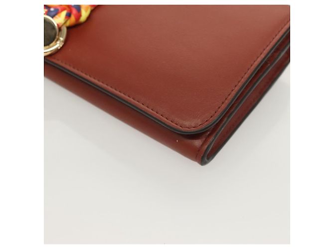 Chloé Portafoglio in Pelle Marrone Oro Auth 127898V D'oro - vista 14