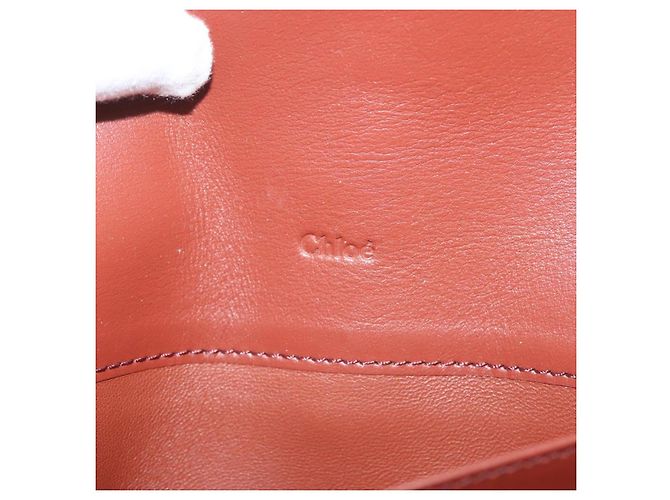 Chloé Portafoglio in Pelle Marrone Oro Auth 127898V D'oro - vista 18