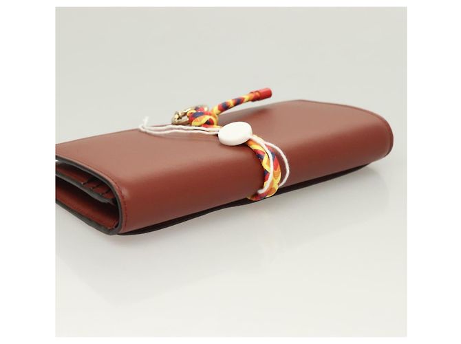 Chloé Portafoglio in Pelle Marrone Oro Auth 127898V D'oro - vista 5