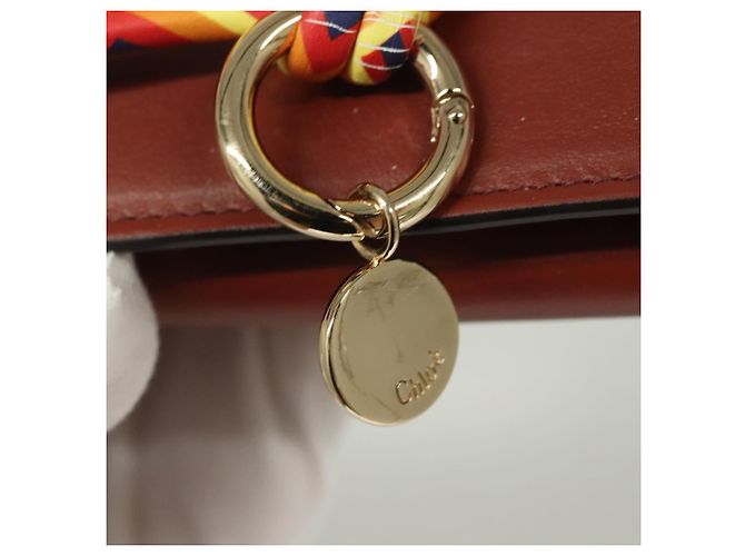 Chloé Portafoglio in Pelle Marrone Oro Auth 127898V D'oro - vista 8