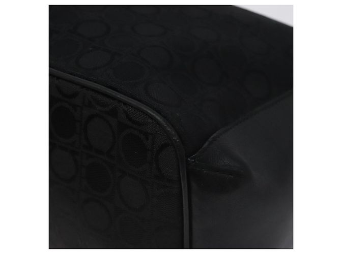 Borsa a spalla Salvatore Ferragamo in tela nera e oro Auth BA3569 Nero D'oro - vista 14