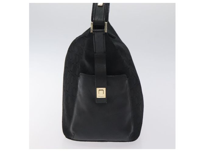 Borsa a spalla Salvatore Ferragamo in tela nera e oro Auth BA3569 Nero D'oro - vista 4