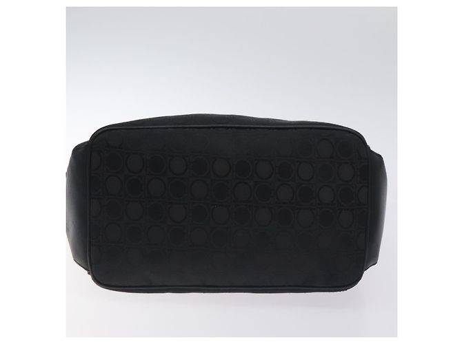 Borsa a spalla Salvatore Ferragamo in tela nera e oro Auth BA3569 Nero D'oro - vista 5