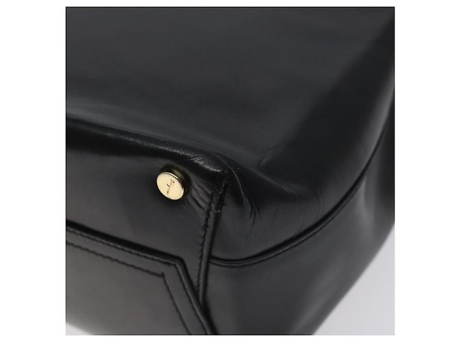Borsa a Spalla Vala in Pelle Nera e Oro Auth 130219 di Salvatore Ferragamo Nero D'oro - vista 15