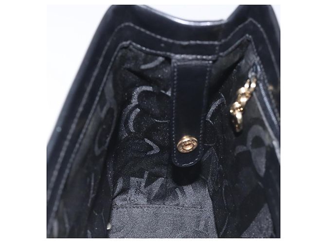 Borsa a Spalla Vala in Pelle Nera e Oro Auth 130219 di Salvatore Ferragamo Nero D'oro - vista 18