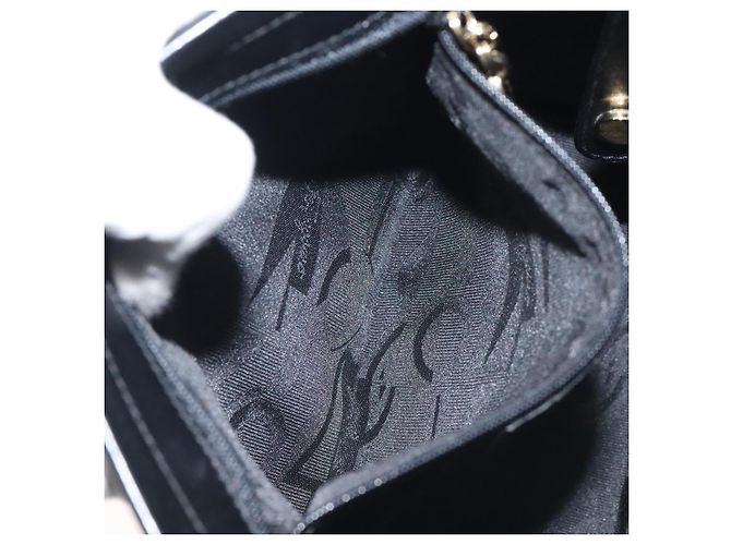 Borsa a Spalla Vala in Pelle Nera e Oro Auth 130219 di Salvatore Ferragamo Nero D'oro - vista 19