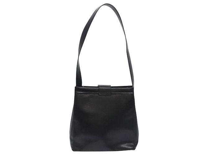 Borsa a Spalla Vala in Pelle Nera e Oro Auth 130219 di Salvatore Ferragamo Nero D'oro - vista 2