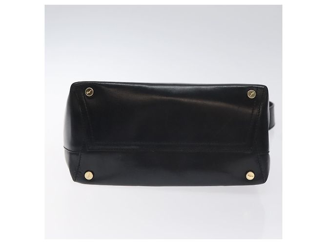 Borsa a Spalla Vala in Pelle Nera e Oro Auth 130219 di Salvatore Ferragamo Nero D'oro - vista 5