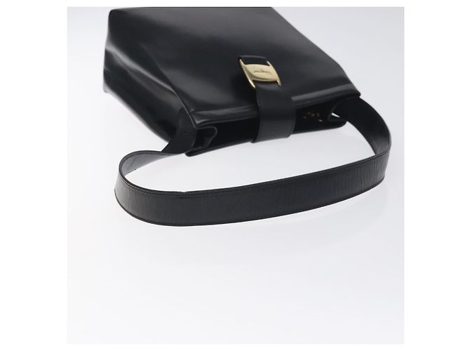 Borsa a Spalla Vala in Pelle Nera e Oro Auth 130219 di Salvatore Ferragamo Nero D'oro - vista 7