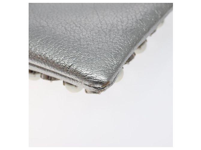 Pochette in pelle Miu Miu argento Auth BA3607 - vista 15