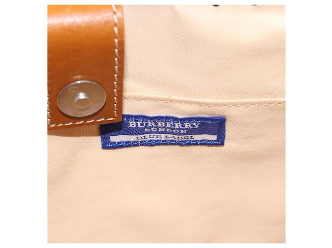 Burberry Blue Label Tote Bag aus Canvas Beige Silber Authentisch bs27139 - Ansicht 10