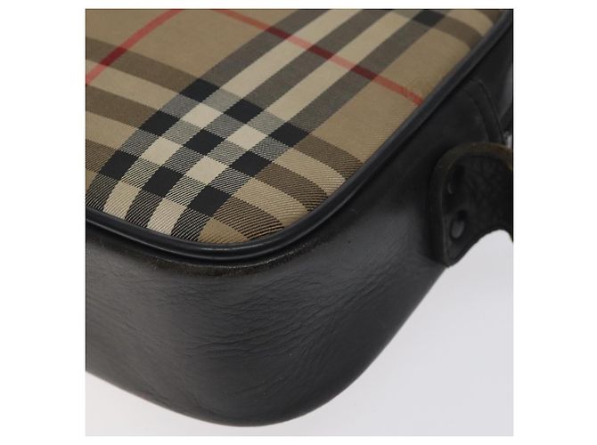 Autre Marque Borsa a spalla Burberrys Nova Check in tela beige Auth BA3222 - vista 14