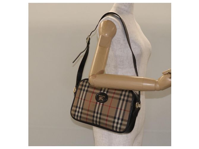 Autre Marque Borsa a spalla Burberrys Nova Check in tela beige Auth BA3222 - vista 21
