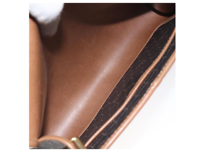 Borsa a spalla in tela a nido d'ape Christian Dior PVC nera e dorata Auth SW976 - vista 11