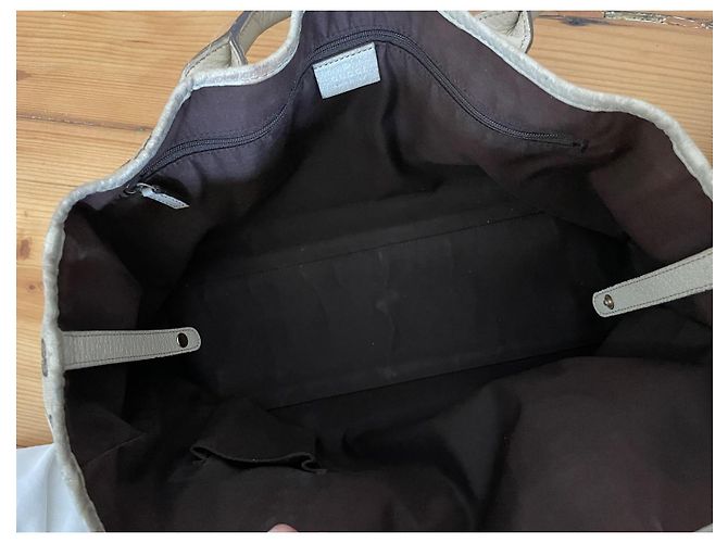 Borsa Gucci beige in cotone - vista 10