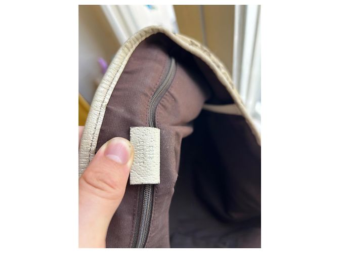 Borsa Gucci beige in cotone - vista 13