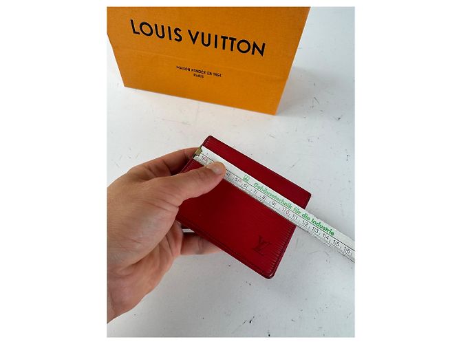 Vintage Louis Vuitton EPI Leder Kartenhalter rot - Ansicht 10