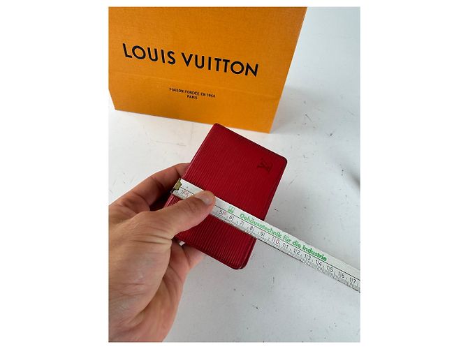 Vintage Louis Vuitton EPI Leder Kartenhalter rot - Ansicht 11