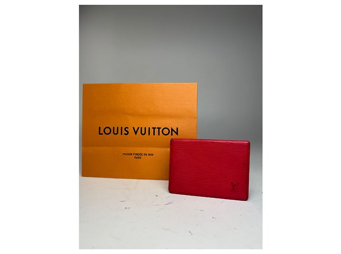 Vintage Louis Vuitton EPI Leder Kartenhalter rot - Ansicht 12