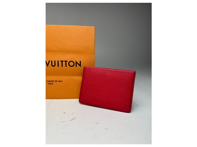 Vintage Louis Vuitton EPI Leder Kartenhalter rot - Ansicht 13
