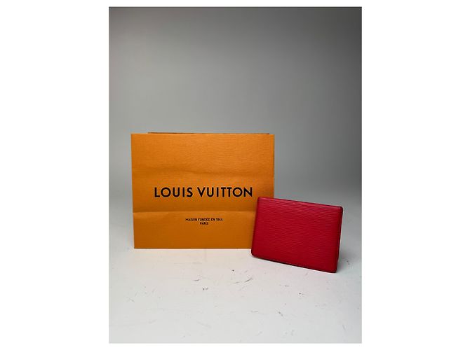 Vintage Louis Vuitton EPI Leder Kartenhalter rot - Ansicht 3