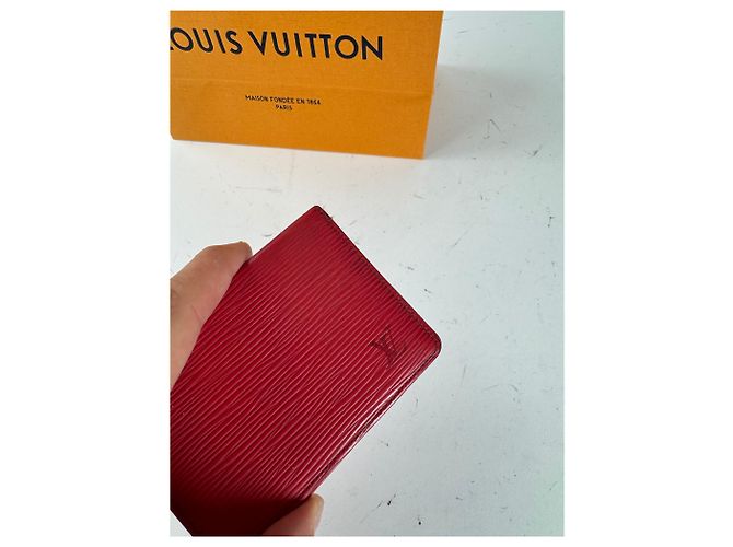 Vintage Louis Vuitton EPI Leder Kartenhalter rot - Ansicht 4