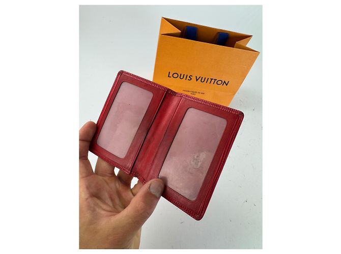 Vintage Louis Vuitton EPI Leder Kartenhalter rot - Ansicht 5