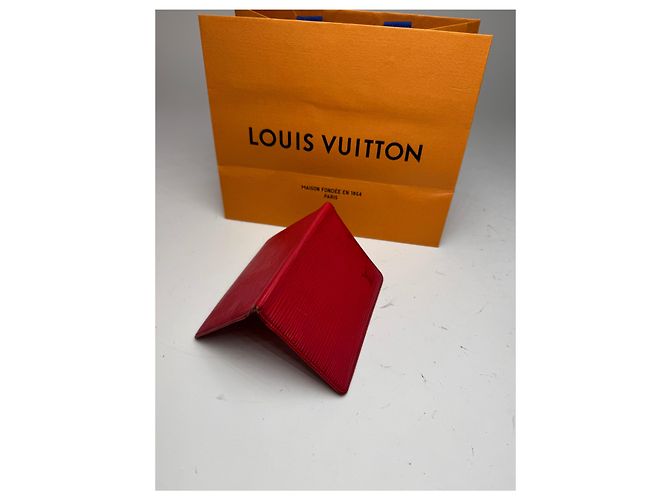 Vintage Louis Vuitton EPI Leder Kartenhalter rot - Ansicht 8