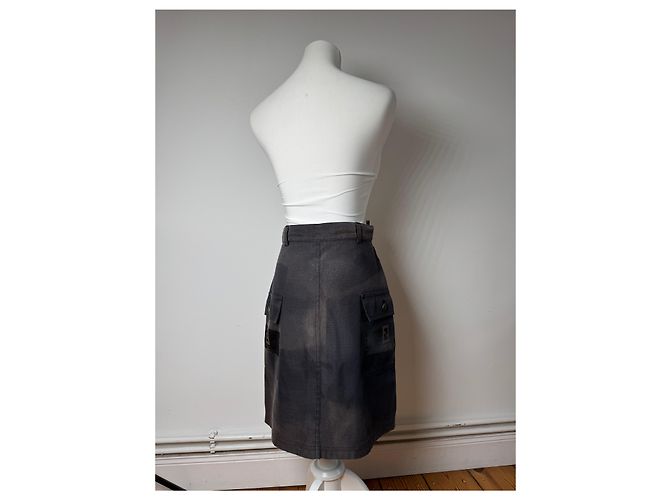 Gonna Vintage Fendi Roma Nera M Nero - vista 15