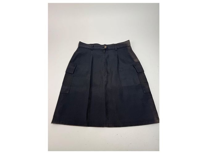 Gonna Vintage Fendi Roma Nera M Nero - vista 3