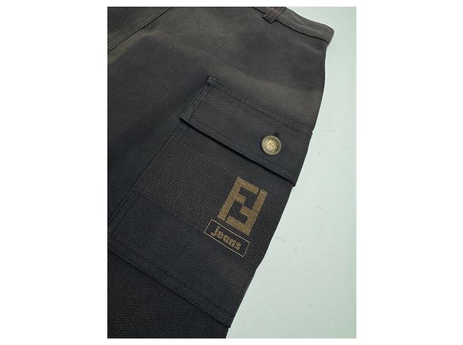 Gonna Vintage Fendi Roma Nera M Nero - vista 9