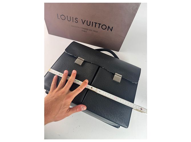Brevettato in pelle vintage Louis Vuitton nero - vista 13