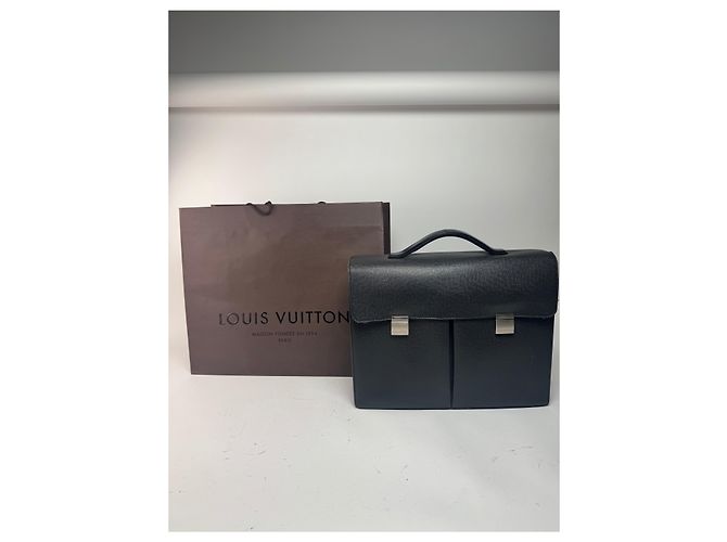 Brevettato in pelle vintage Louis Vuitton nero - vista 5