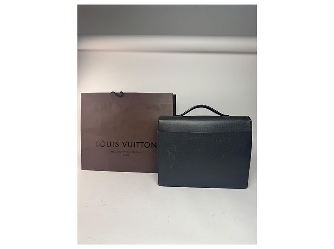 Brevettato in pelle vintage Louis Vuitton nero - vista 8