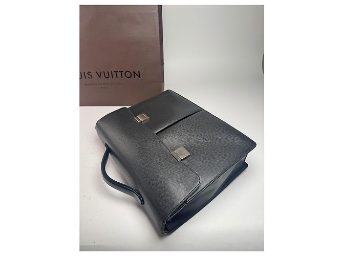 Brevettato in pelle vintage Louis Vuitton nero - vista 9