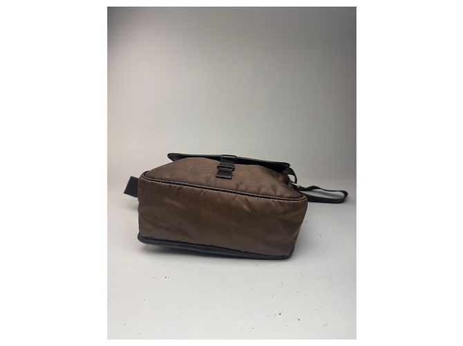Vintage Prada Polyester Tasche khaki braun - Ansicht 10