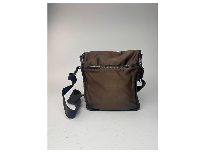 Vintage Prada Polyester Tasche khaki braun - Ansicht 3