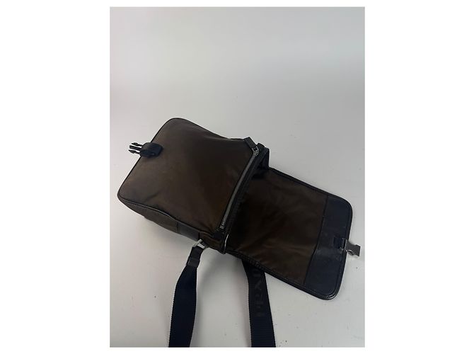 Vintage Prada Polyester Tasche khaki braun - Ansicht 6