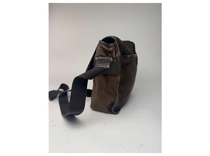 Vintage Prada Polyester Tasche khaki braun - Ansicht 8