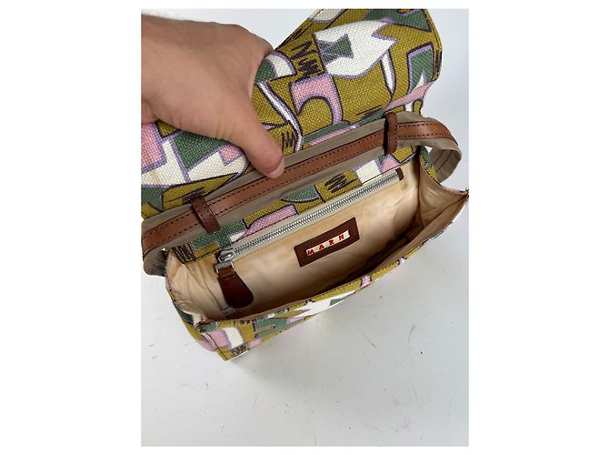 Vintage Marni Canvas Tasche mehrfarbig Mehrfarben - Ansicht 4
