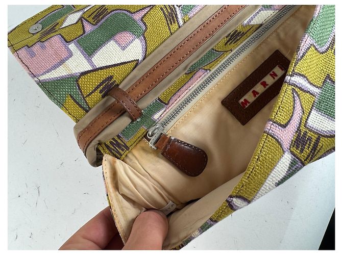 Vintage Marni Canvas Tasche mehrfarbig Mehrfarben - Ansicht 5