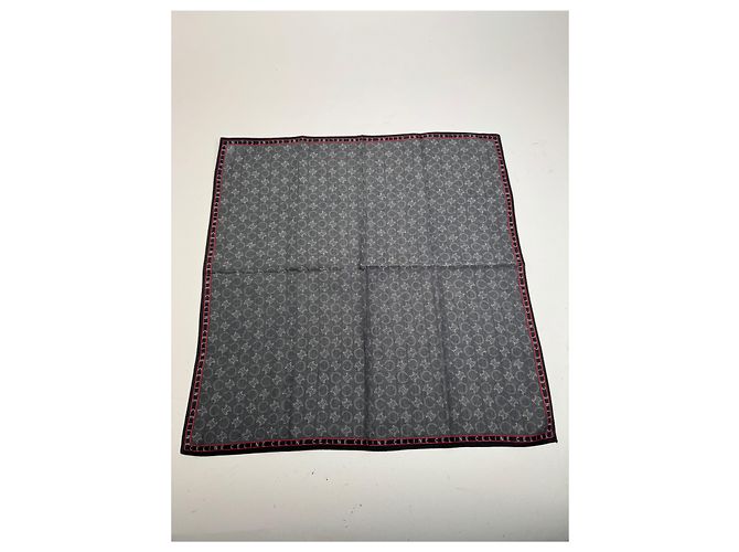 Céline Vintage Celine Monogram Scarf Grey - view 5