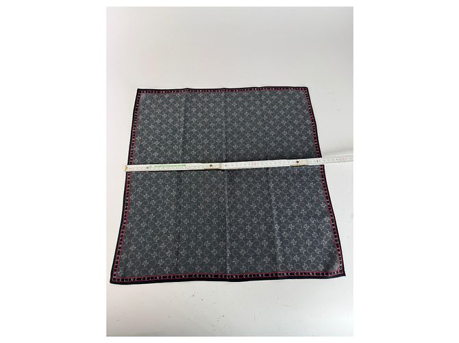 Céline Vintage Celine Monogram Scarf Grey - view 7