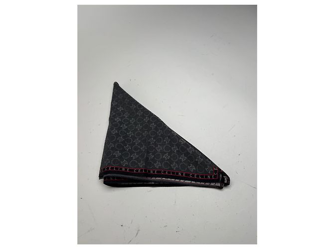 Céline Vintage Celine Monogram Scarf Grey - view 8
